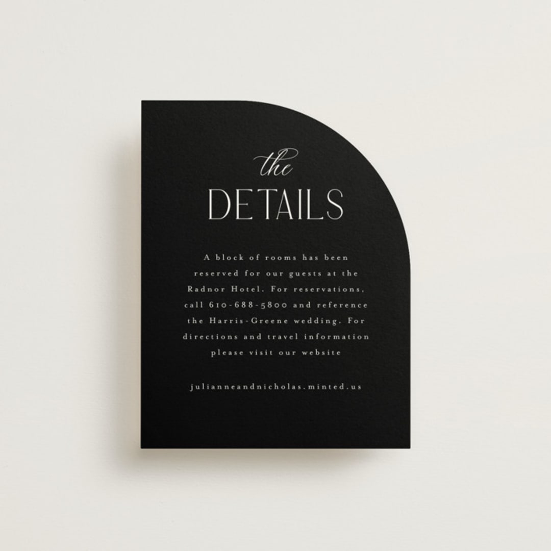 "Bold Elegance" - Direction Cards in Snow by Katherine Moynagh - Front