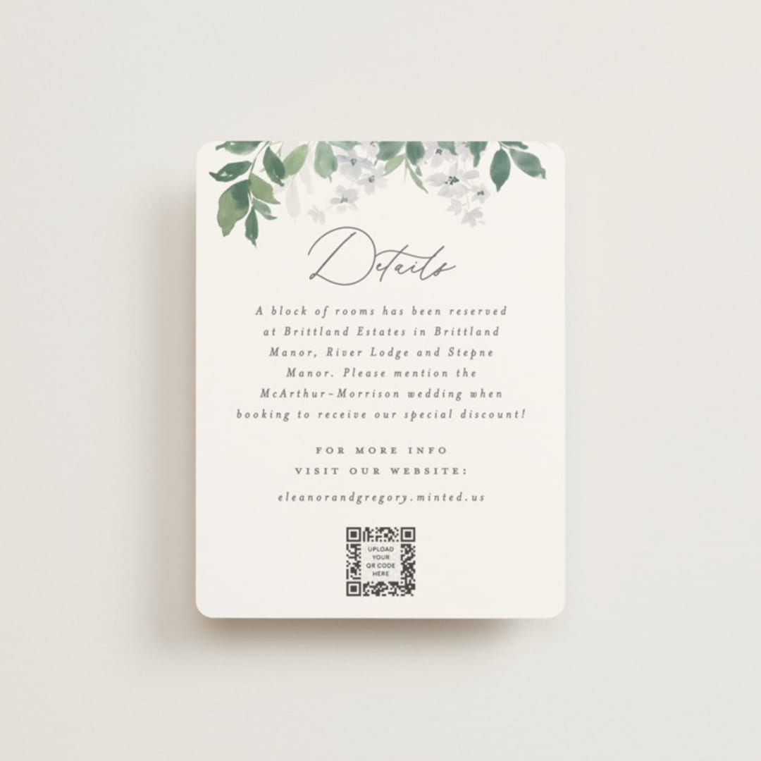 "Grove" - Direction Cards in Fern by Everett Paper Goods - Front