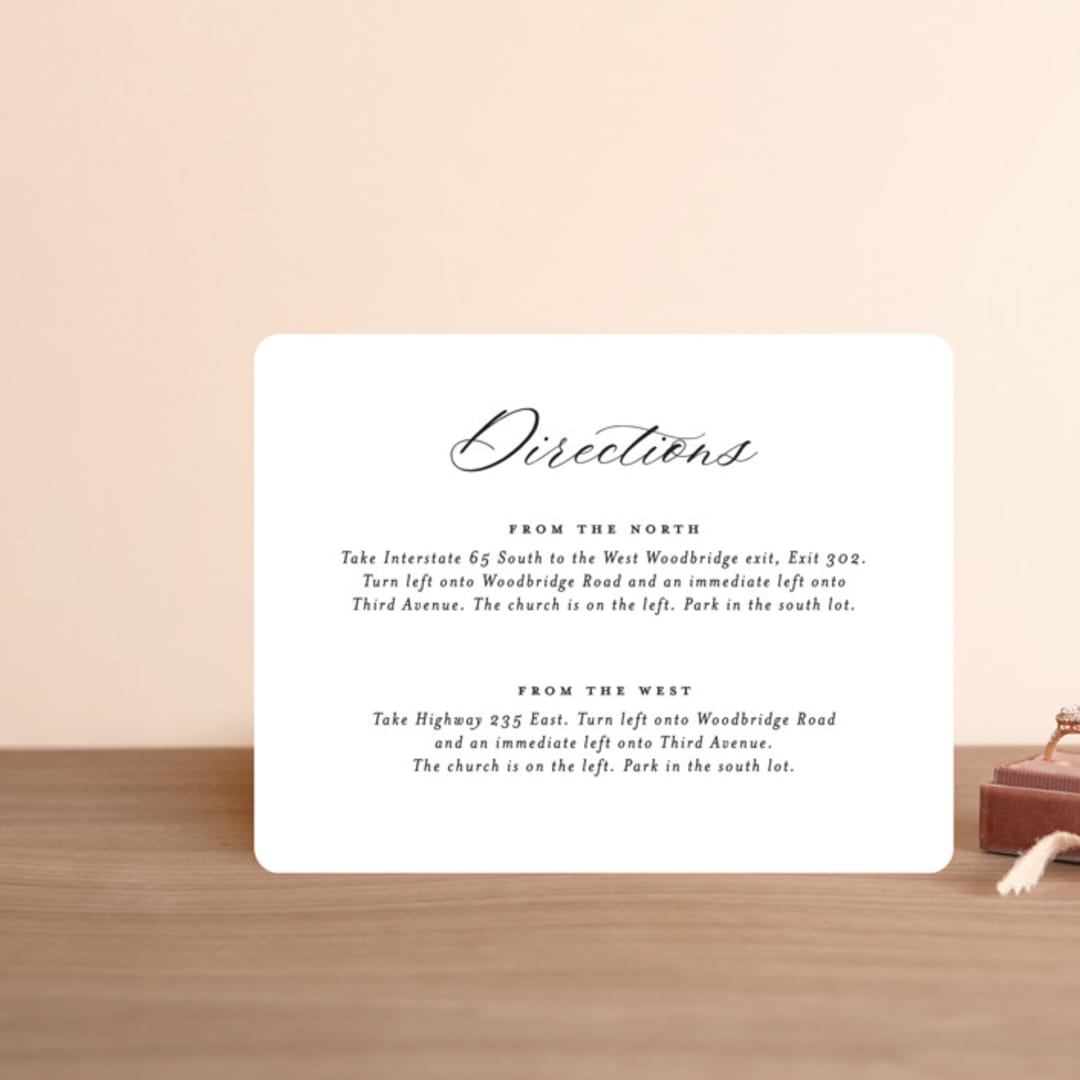 "Sienna" - Direction Cards in Sugar by Jessica Williams - Front