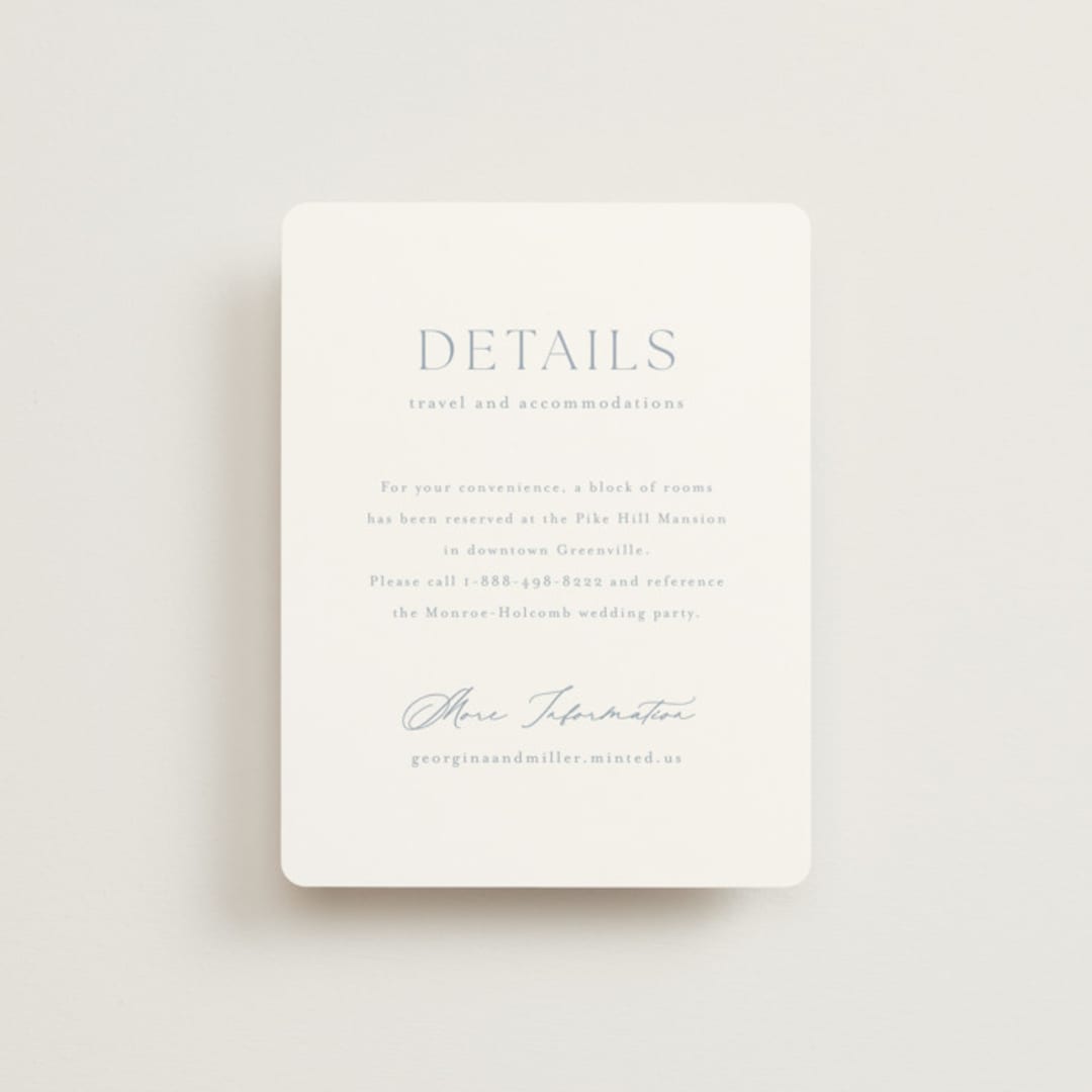 "Modern Air" - Direction Cards in Dusty Blue by Stacey Meacham - Front