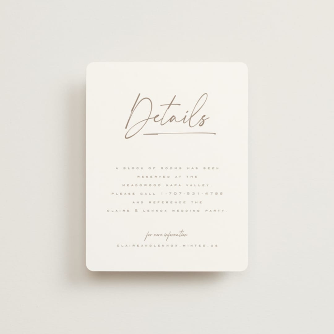 "Full Photo" - Direction Cards in Chiffon by Orasie - Front