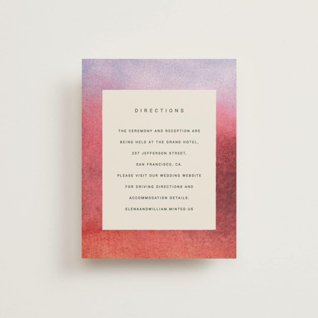 "At Dusk" - Direction Cards in Sunset by Sumak Studio - Front