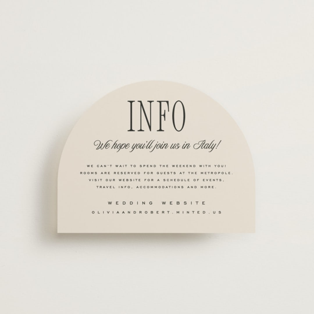 "Riviera" - Direction Cards in Linen by Kelly Schmidt - Front