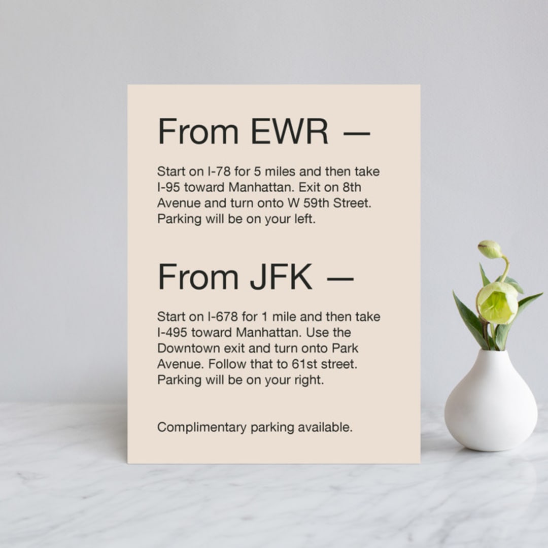 "Proposal" - Direction Cards in Buff by Jack Knoebber - Front