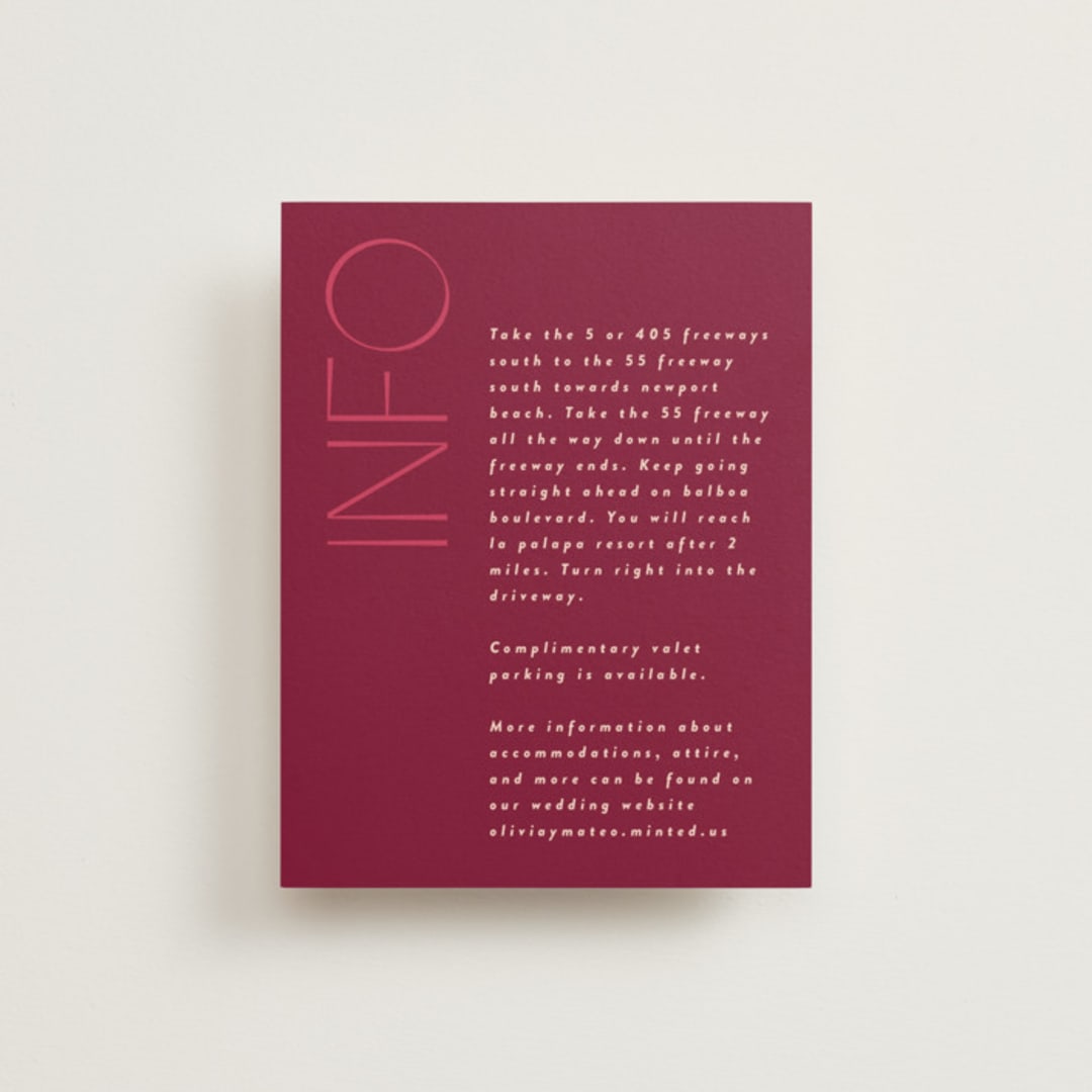 "Amor" - Direction Cards in Caliente by Owl and Toad - Front
