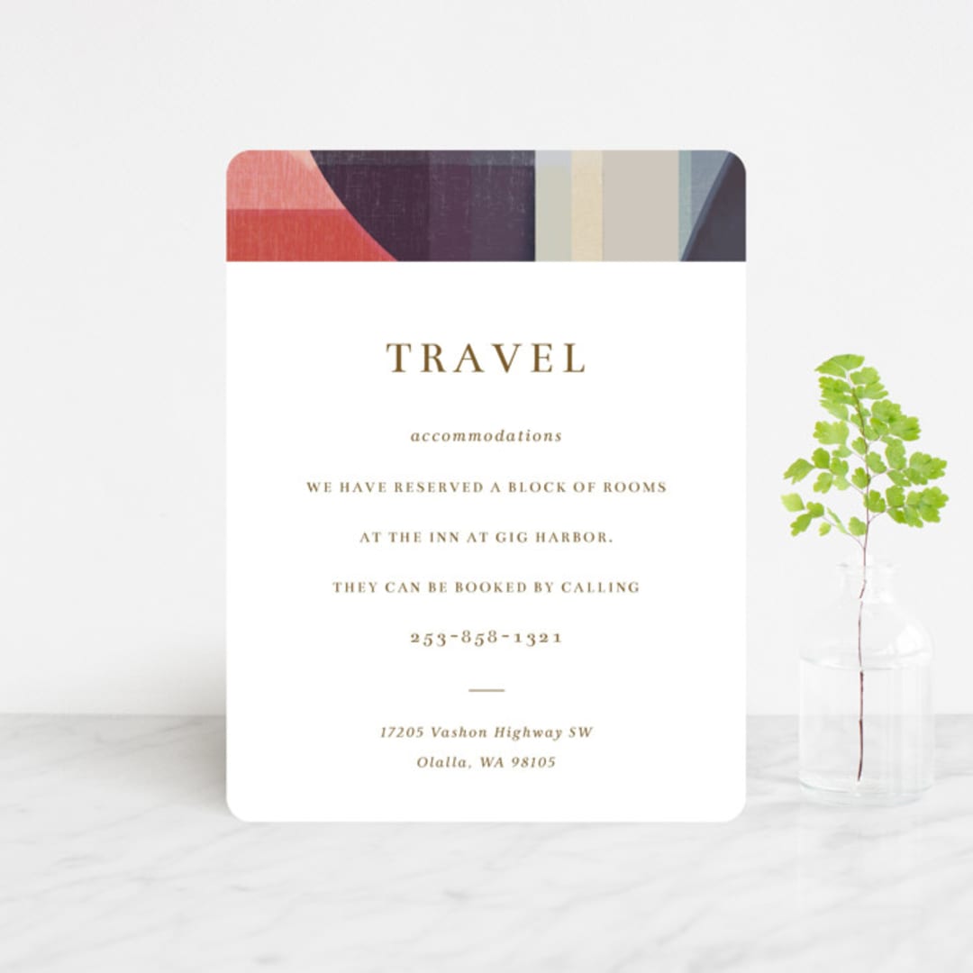 "Edgewater" - Direction Cards in Sunset by Griffinbell Paper Co. - Front