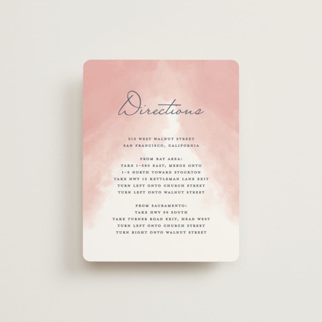 "veil sweet" - Direction Cards in Blush by Cass Imagines - Front