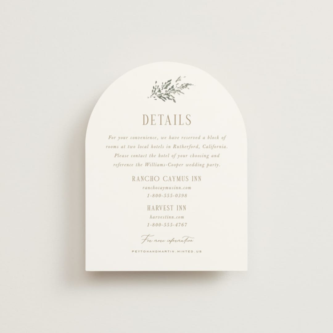 "Sprigs of Joy" - Direction Cards in Pearl by Leah Bisch - Front