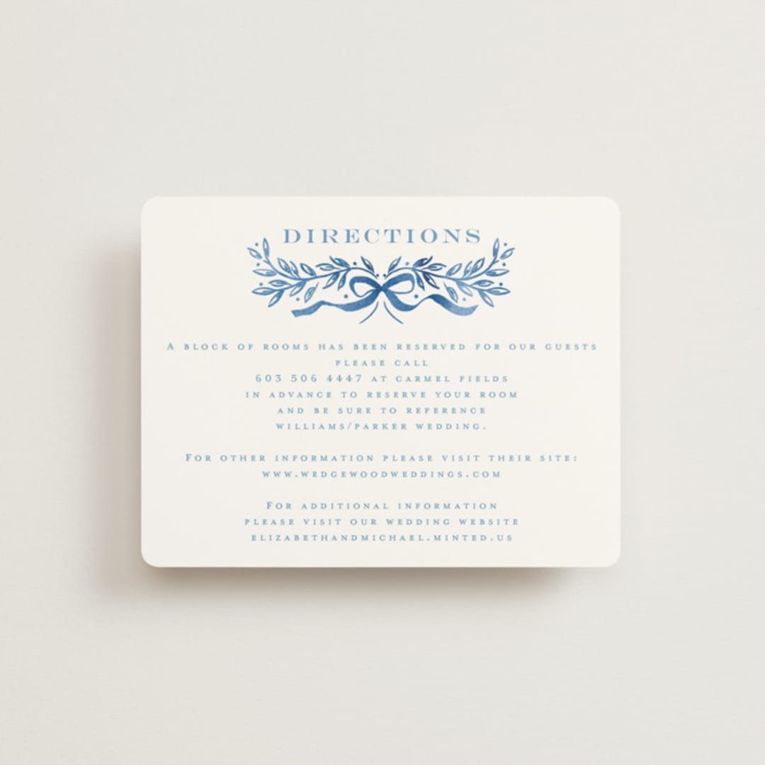 "Royal" - Direction Cards in Cobalt by Petra Kern - Front