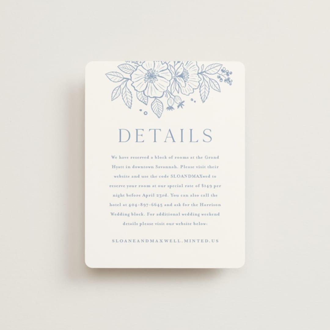 "Wild Roses" - Direction Cards in Nova by Kristen Smith - Front