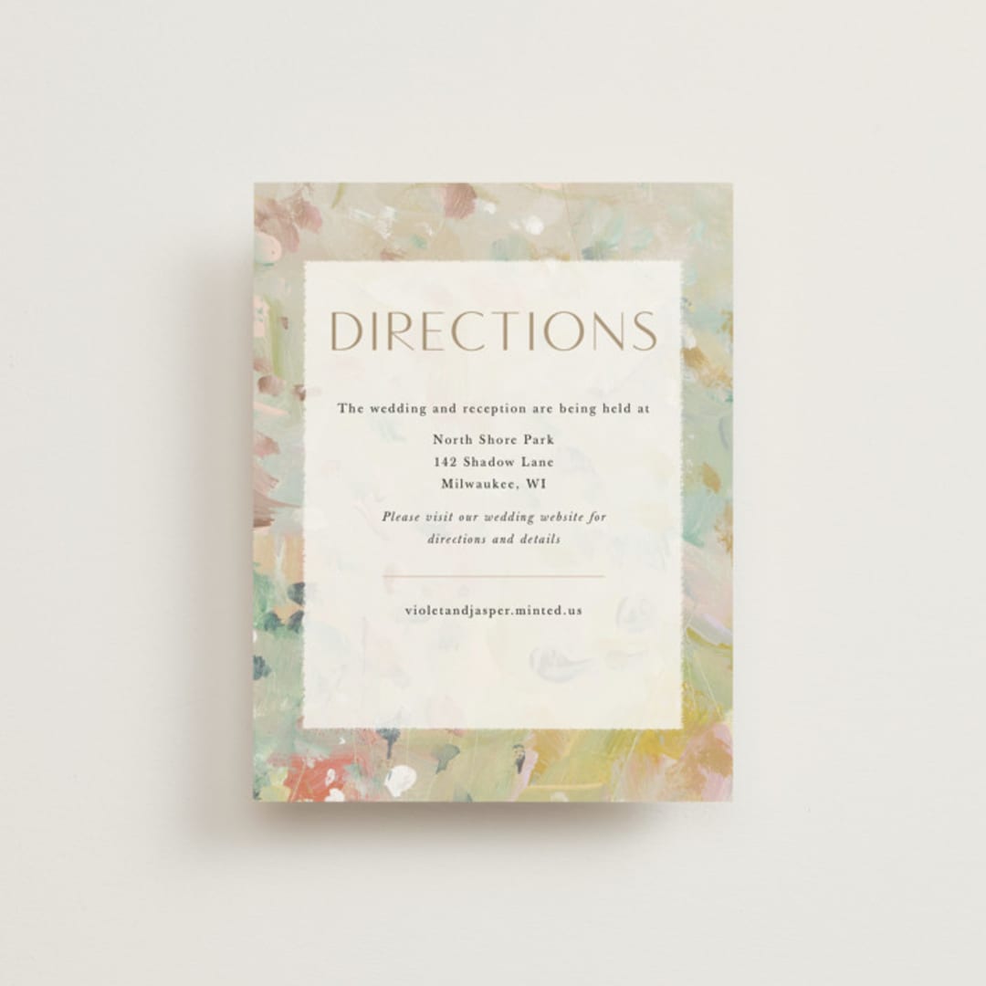 "English Garden" - Direction Cards in Daffodil by Lindsay Megahed - Front