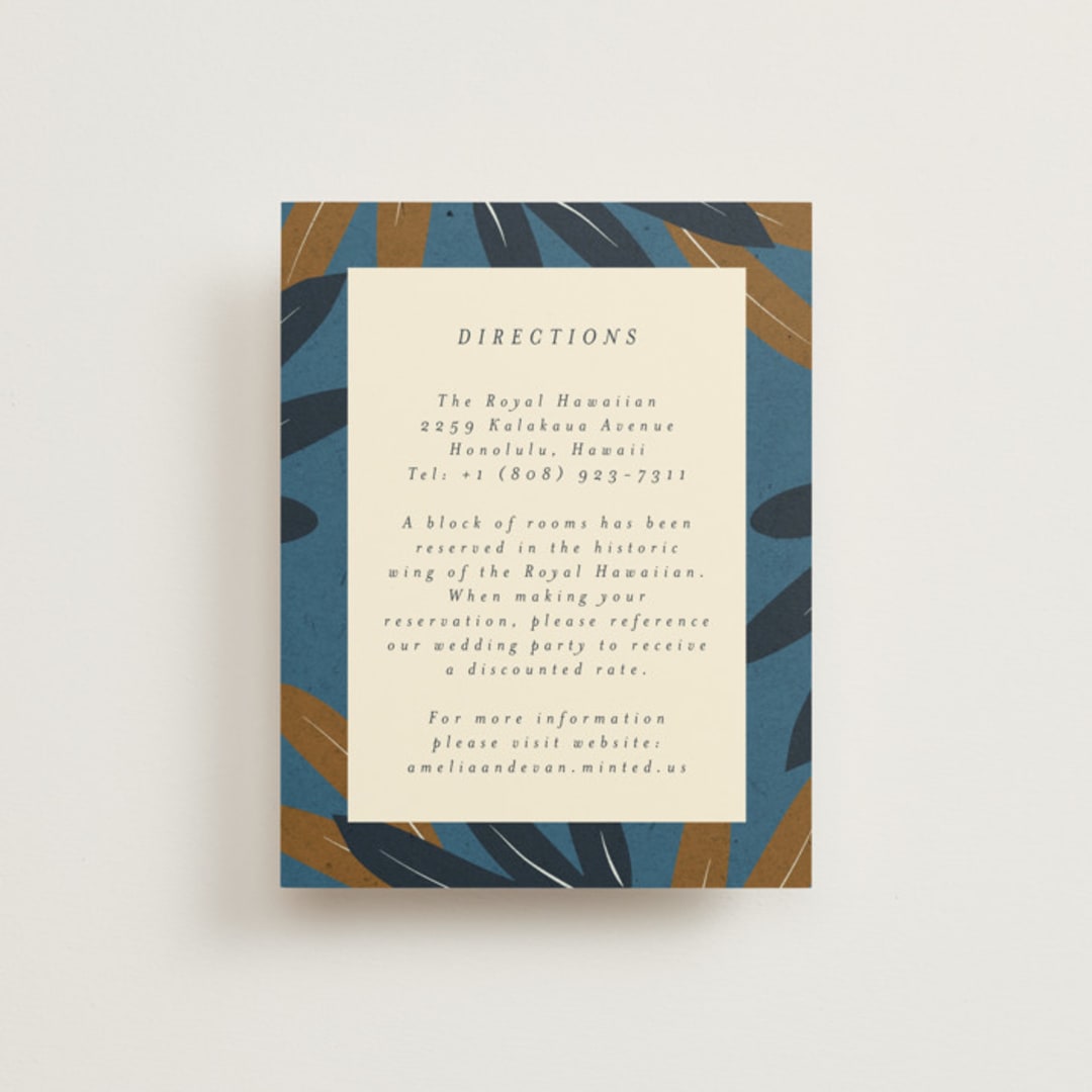 "Tropical Sonata" - Direction Cards in Hawaii by Ani Somi - Front