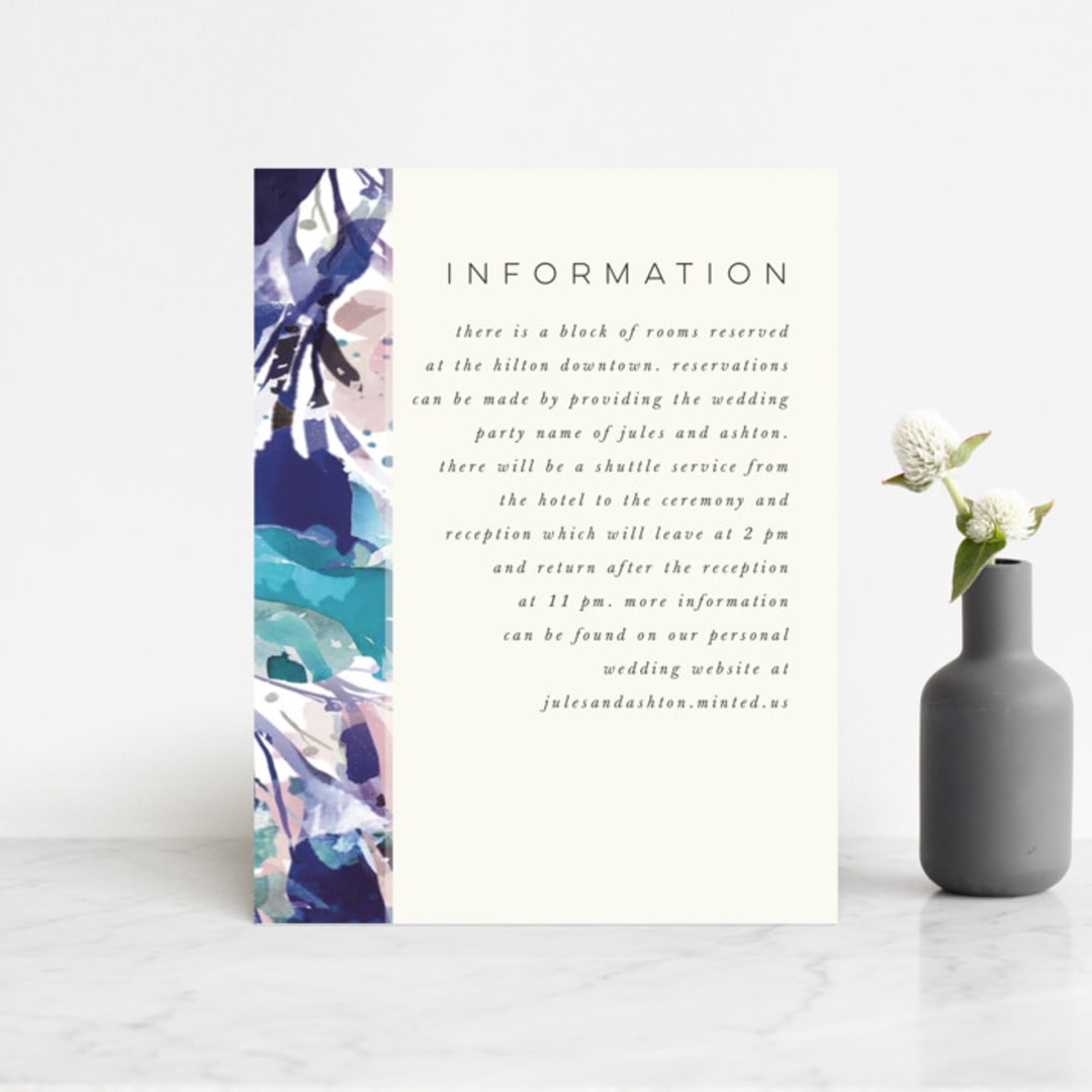 "Blissful Blooms" - Direction Cards in Celestial by Grace Kreinbrink - Front