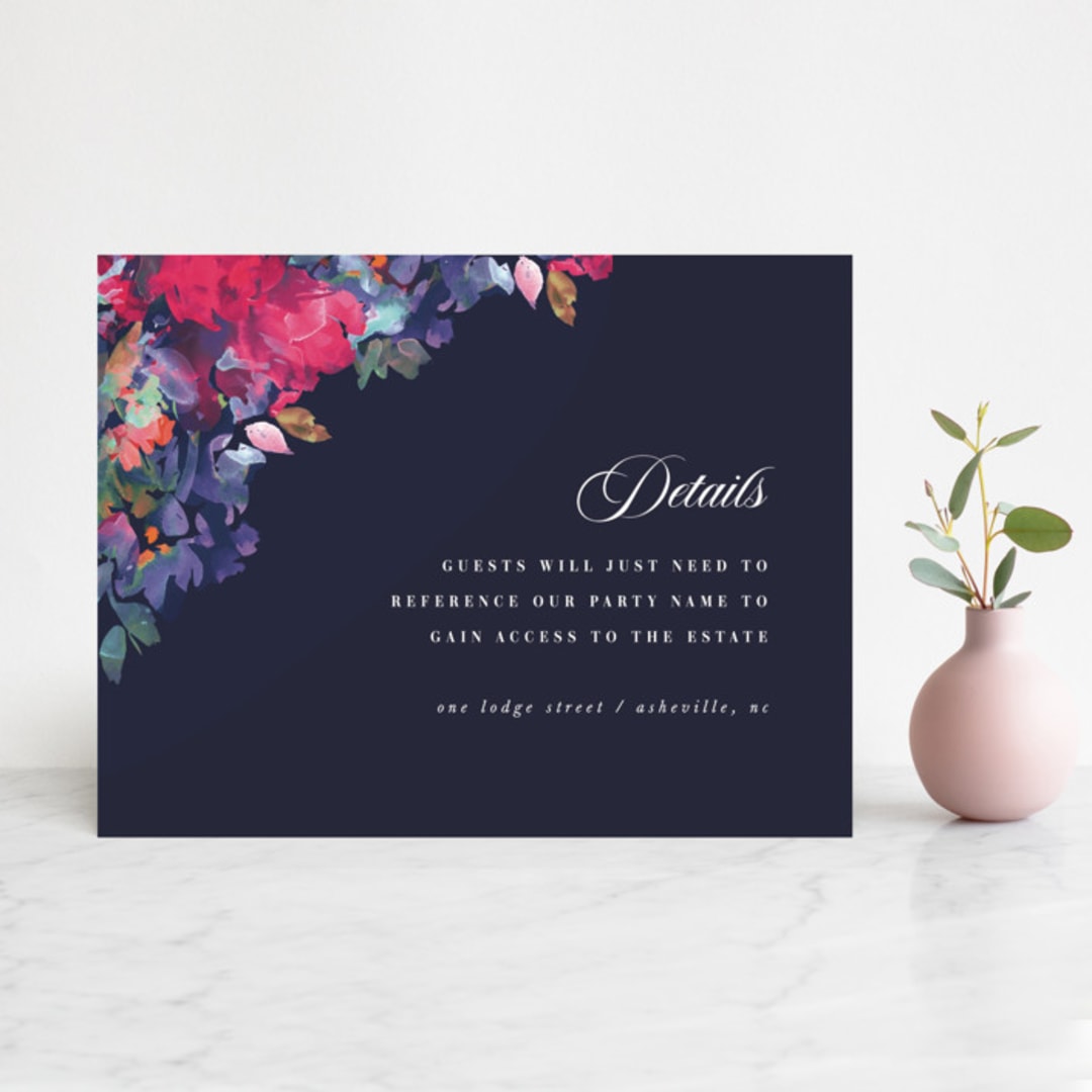 "Georgia" - Direction Cards in Navy by Lori Wemple - Front