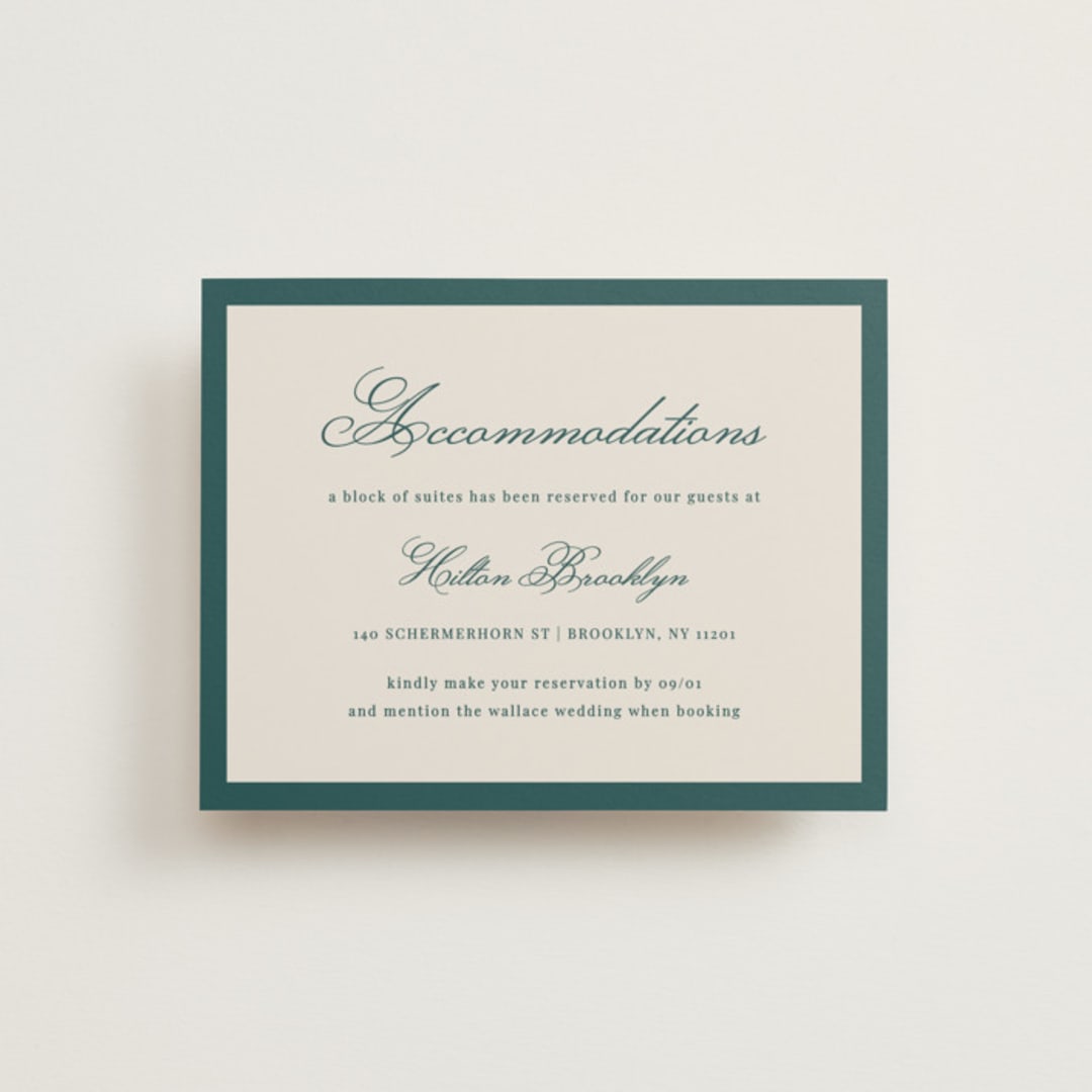 "Emerson" - Direction Cards in Evergreen by Kelly Watkins - Front