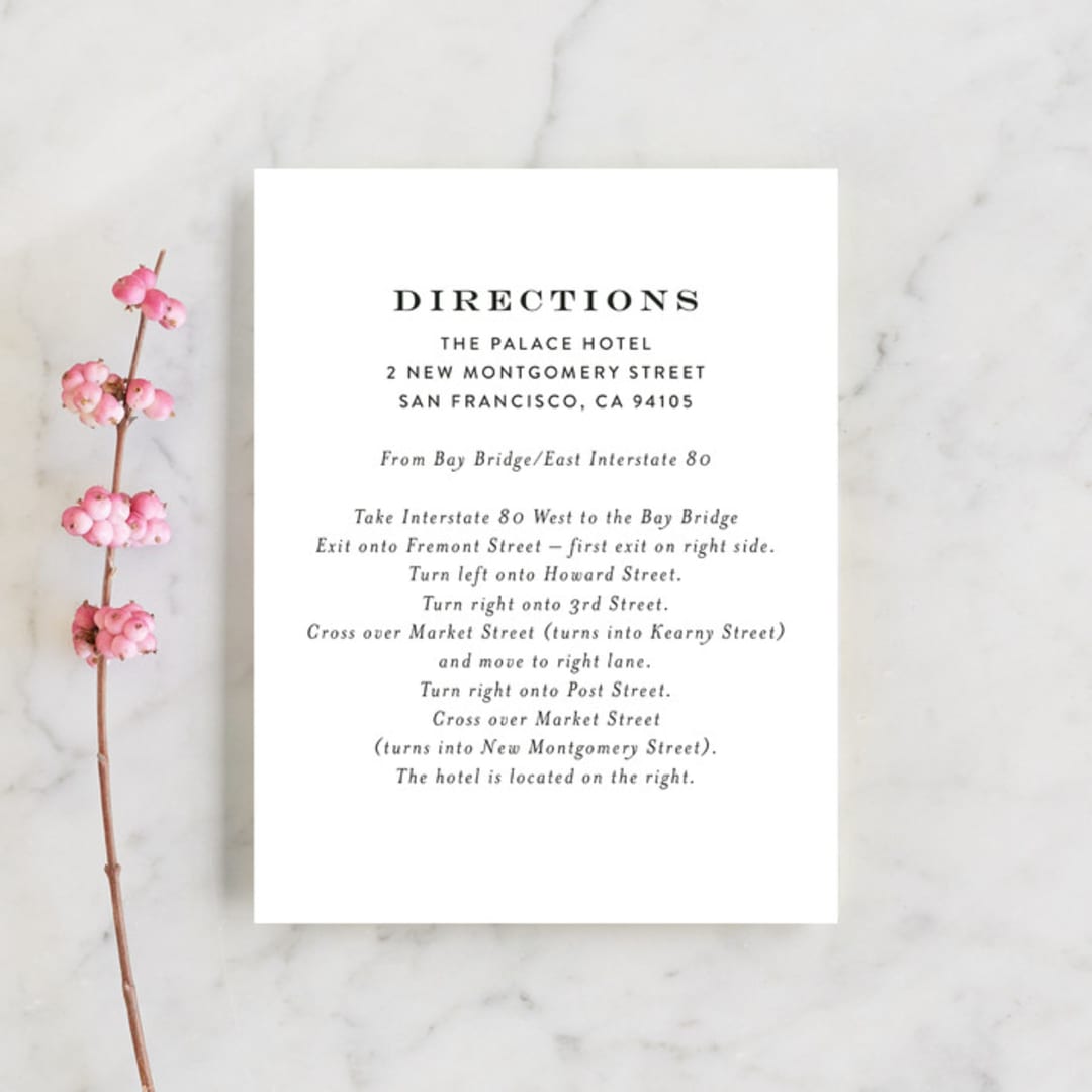 "Wedding Plaid" - Direction Cards in Obsidian by Jill Means - Front