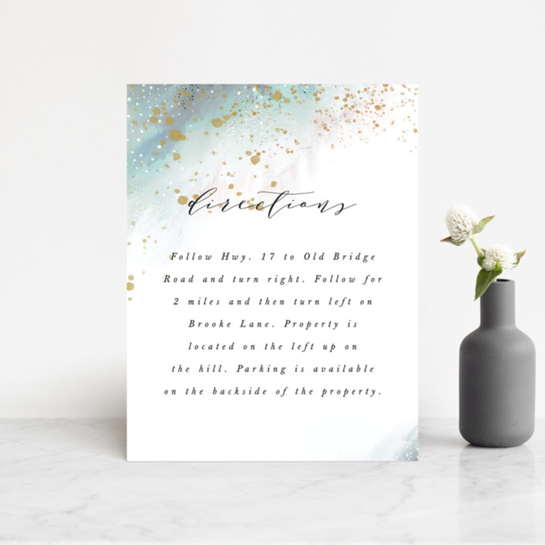 "Ethereal Dust" - Direction Cards in Topaz by Hannah Williams - Front