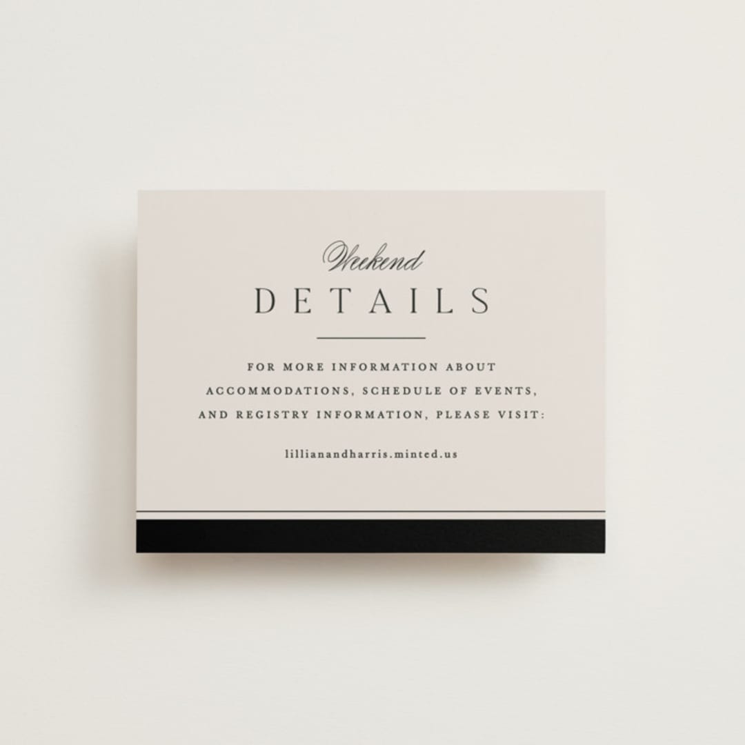 "Cambridge" - Direction Cards in Tuxedo by Amy Kross - Front