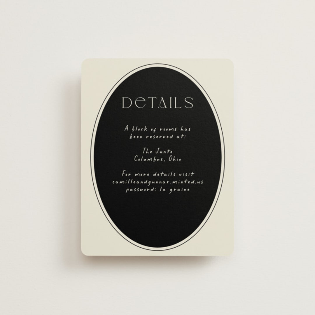 "la graine" - Direction Cards in Onyx by Alaina Cherup - Front