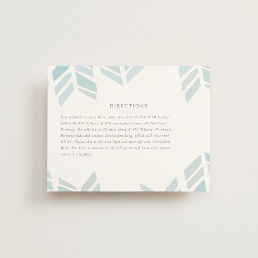 "Arrow Head" - Direction Cards in Sky by Erin Hodges - Front