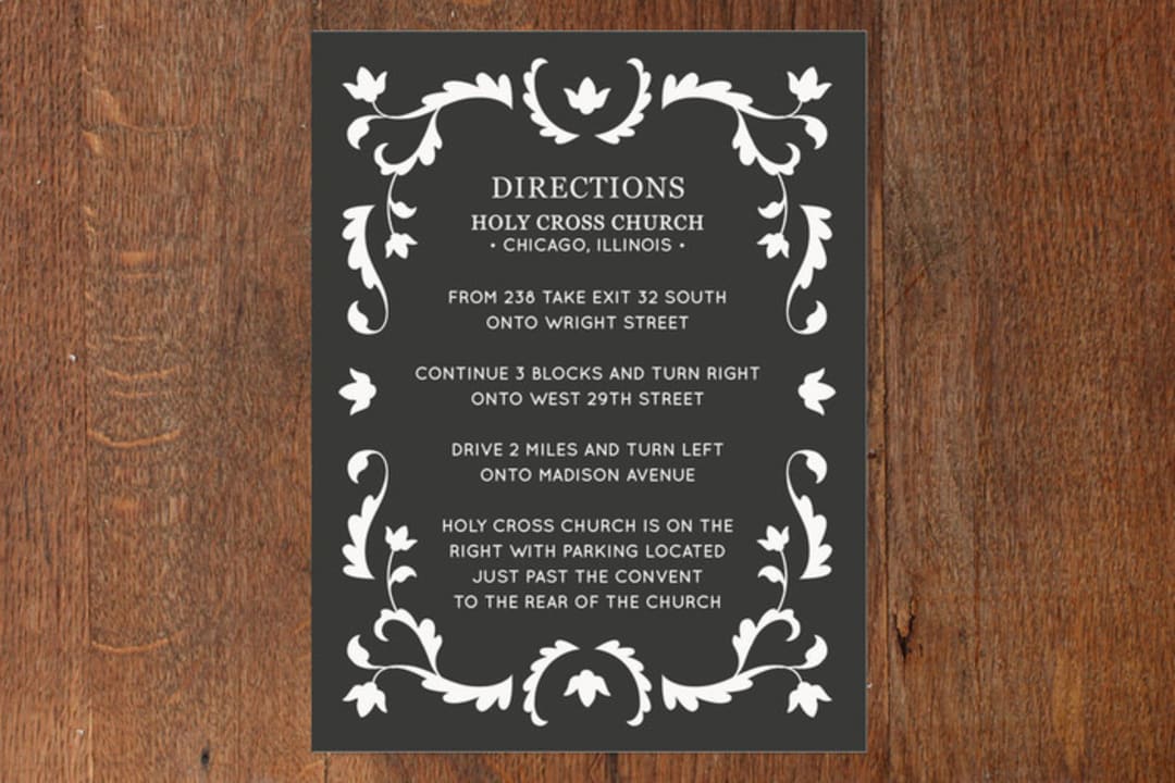 "Jacquard" - Direction Cards in Ebony by Laura Hankins - Front