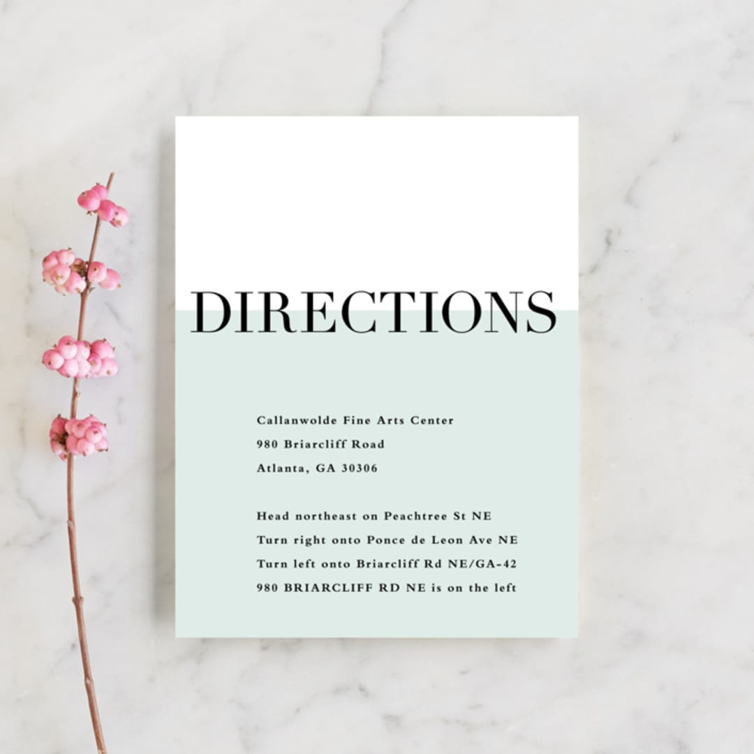 "So Fresh" - Direction Cards in Mint by Stacey Meacham - Front