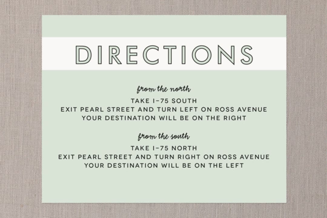 "Read Between the Lines" - Direction Cards in Ombre Mint by Lauren Chism - Front