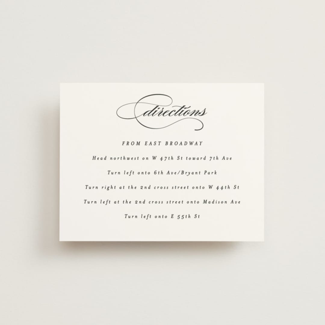 "Charming" - Direction Cards in Pearl by AK Graphics - Front