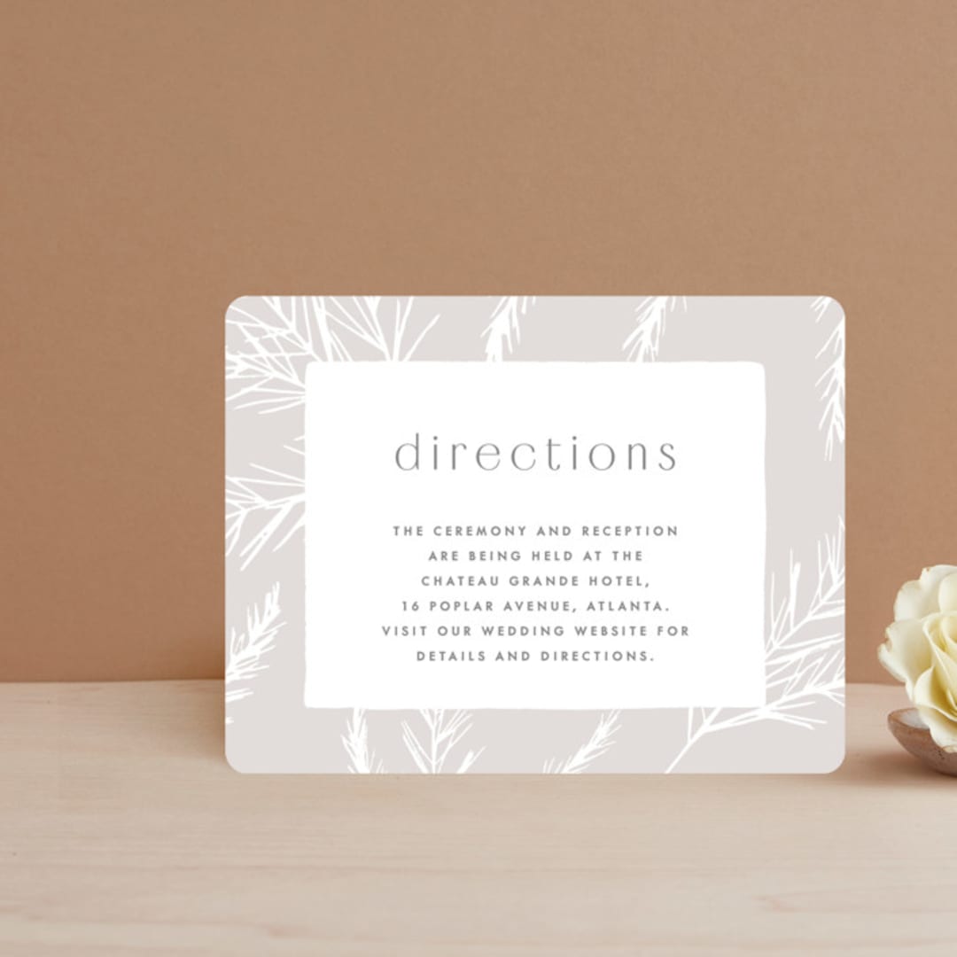 "Winter Birch" - Direction Cards in Natural by Melanie Severin - Front