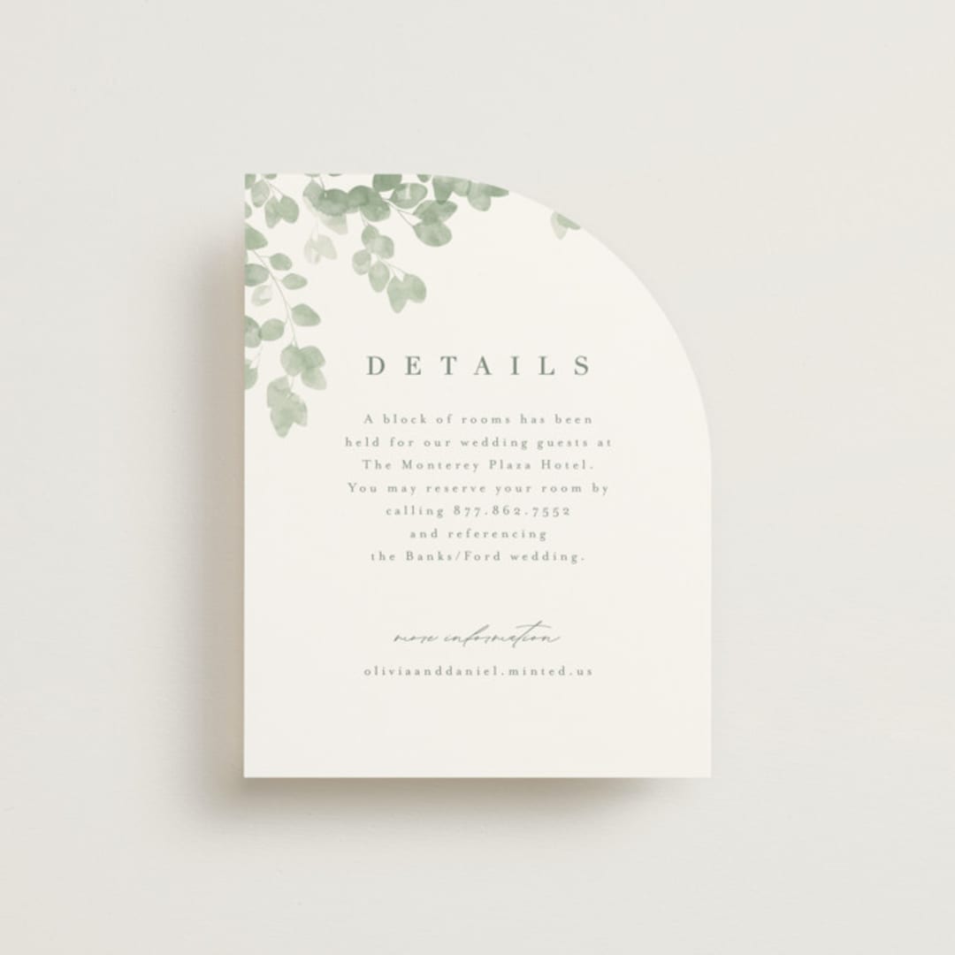 "Vining" - Direction Cards in Eucalyptus by Kristie Kern - Front