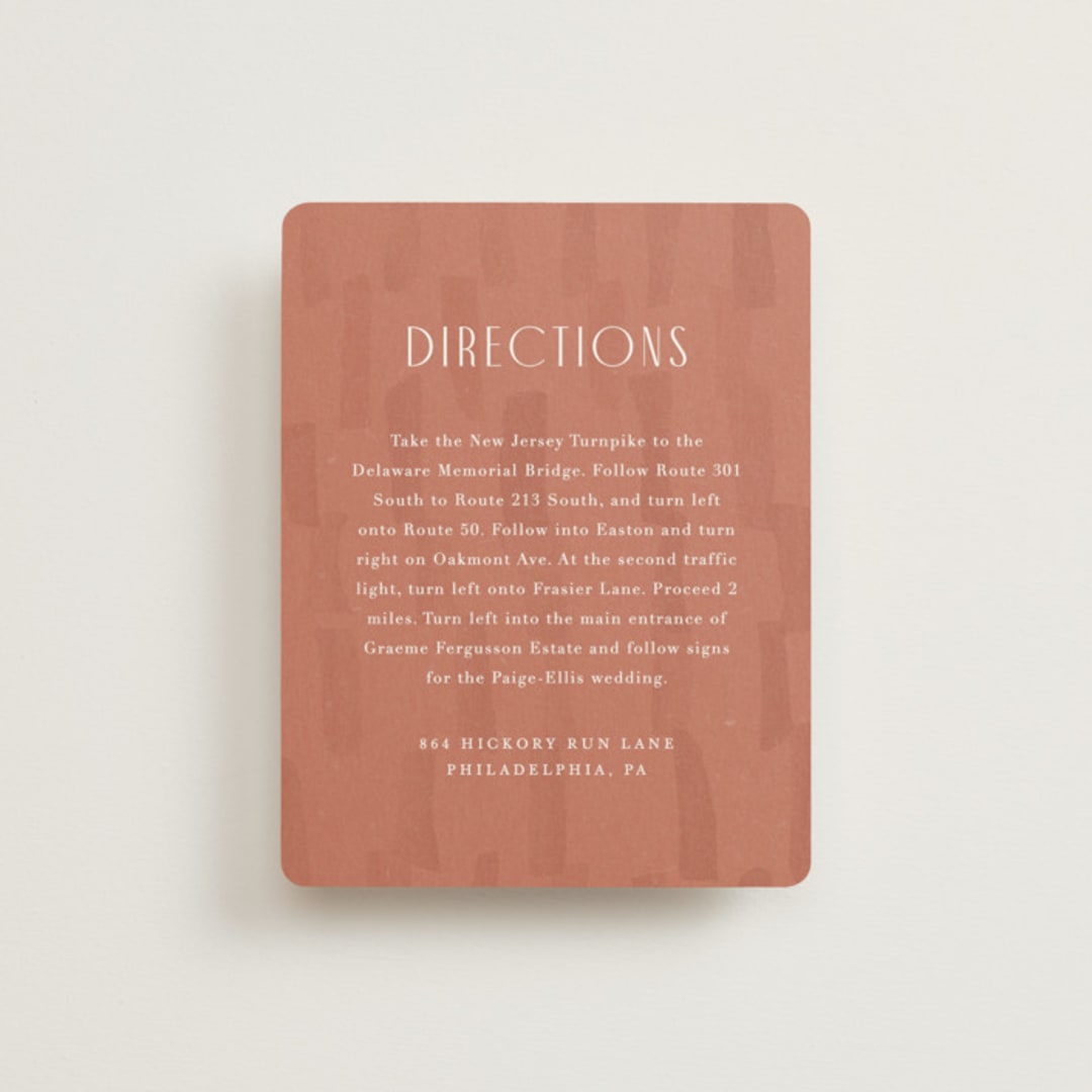 "Echo" - Direction Cards in Rust by Jennifer Wick - Front