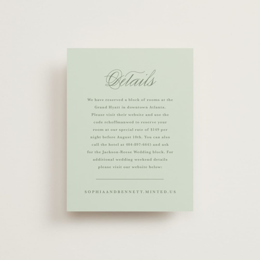 "Delicate Vines" - Direction Cards in Periwinkle by Kristen Smith - Front