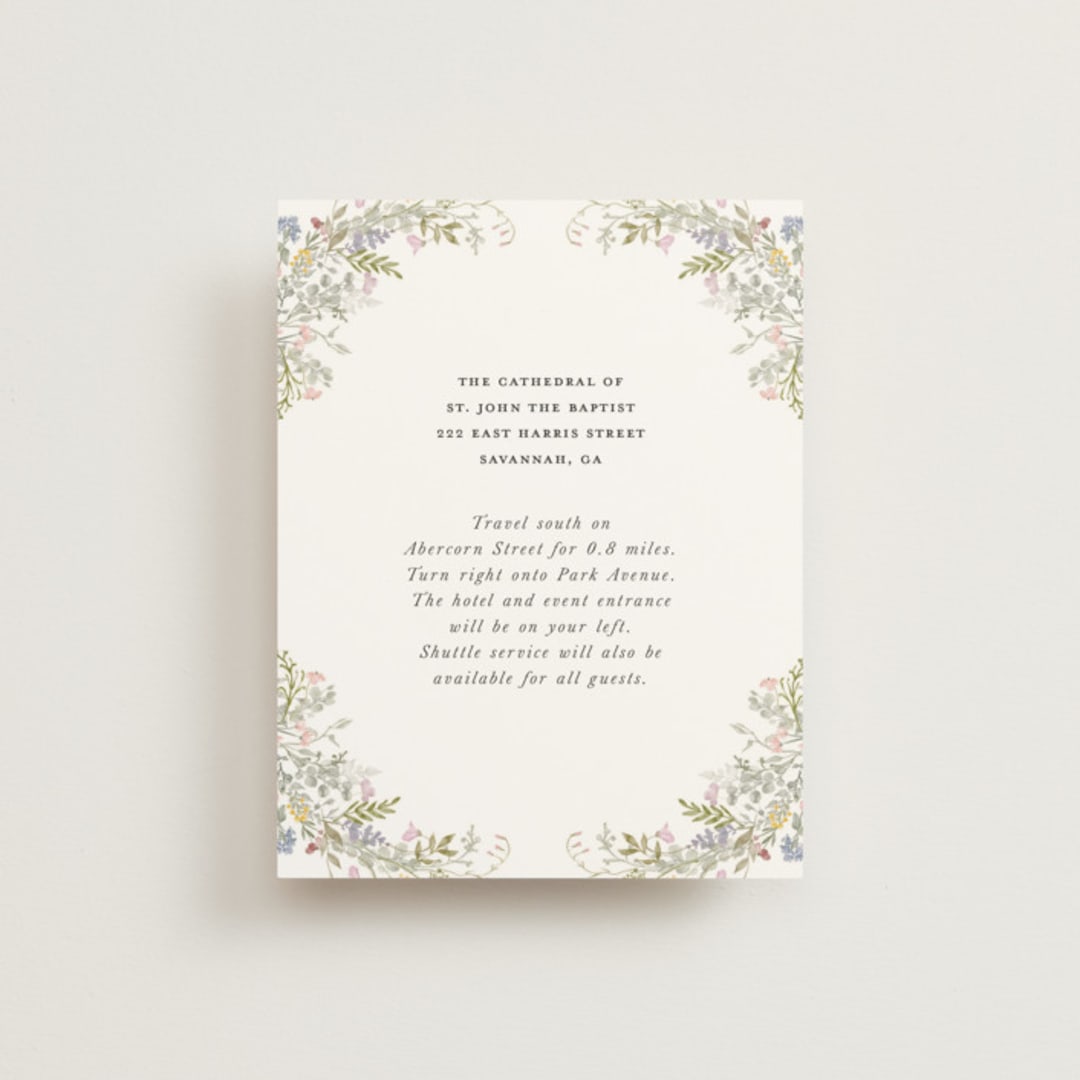 "flowering arch" - Direction Cards in Sage by Lori Wemple - Front