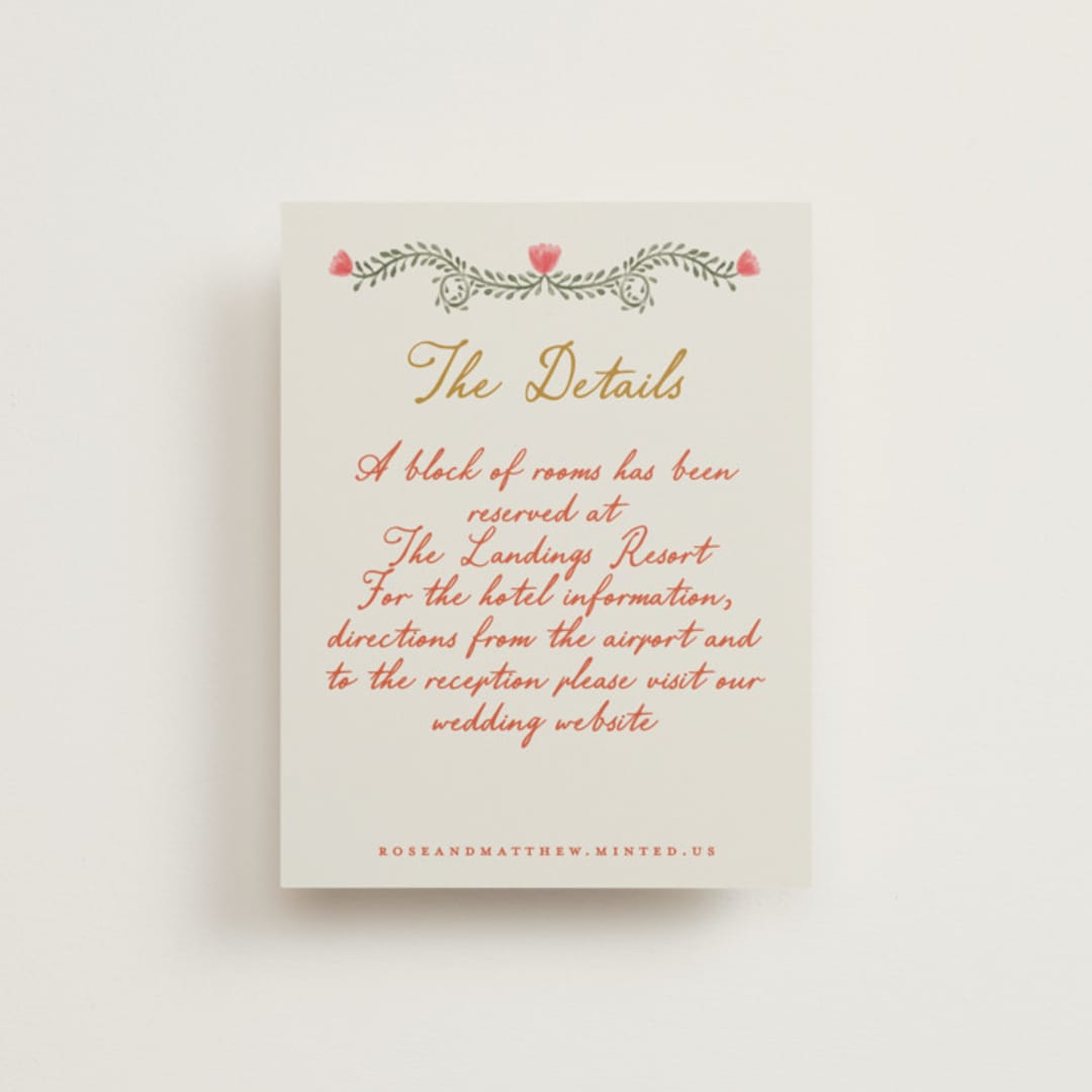 "Chantilly" - Direction Cards in Sunset by Maja Cunningham - Front