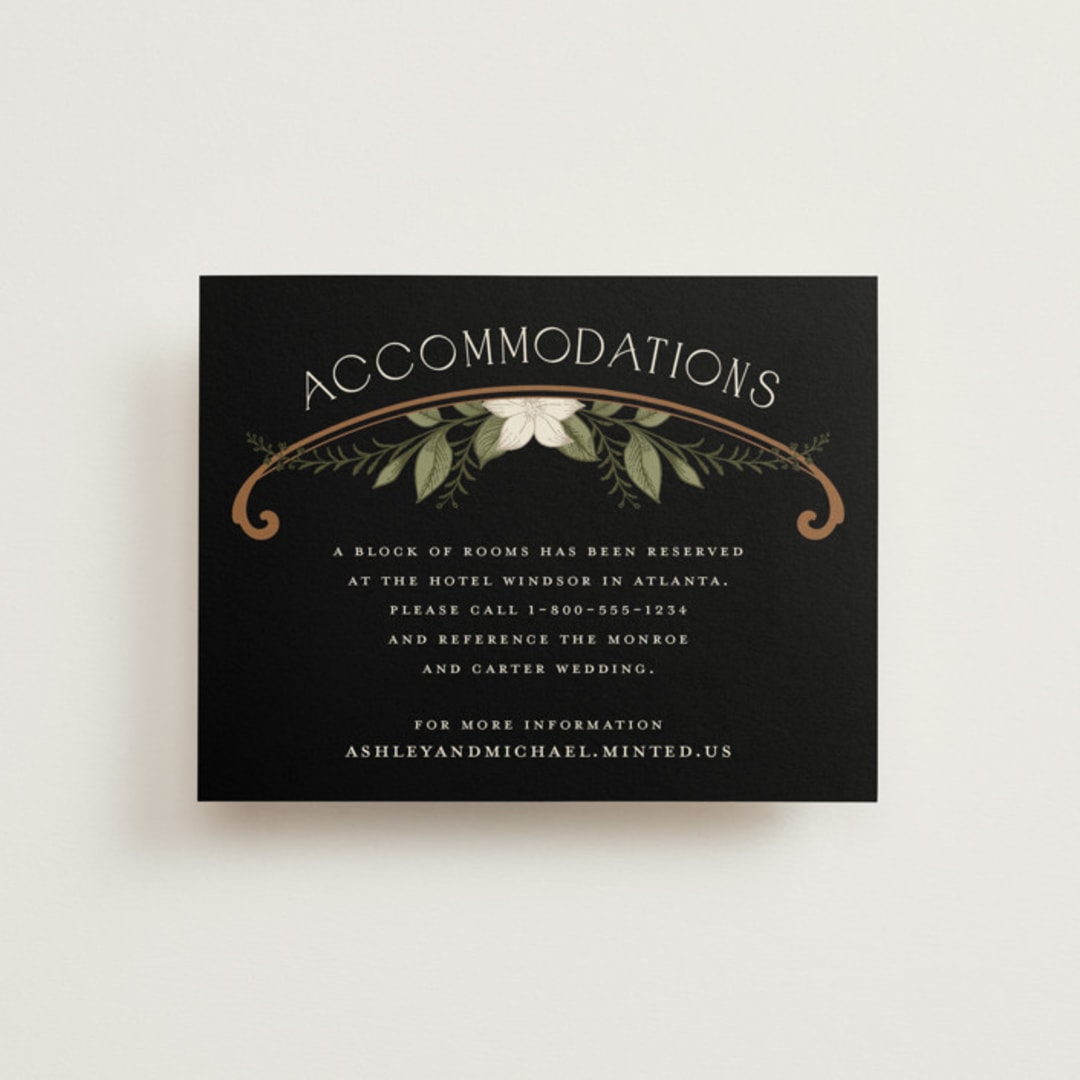 "Vintage Print" - Direction Cards in Licorice by GeekInk Design - Front