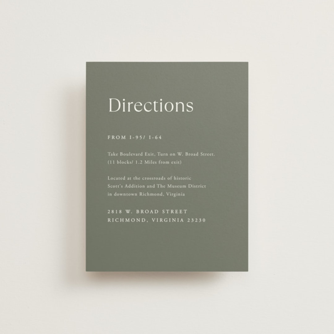 "Modern Bookmark" - Direction Cards in Cactus by Jill Means - Front