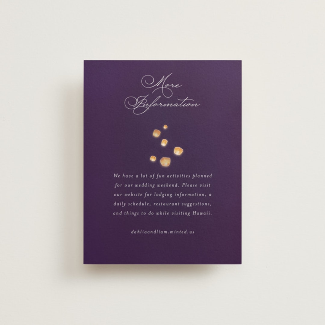 "Disney's Tangled Lanterns" - Direction Cards in Twilight by Simona Camp - Front