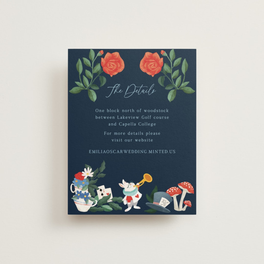 "Disney's Alice In Wonderland Garden Tea Party" - Direction Cards in Evening by Elly - Front