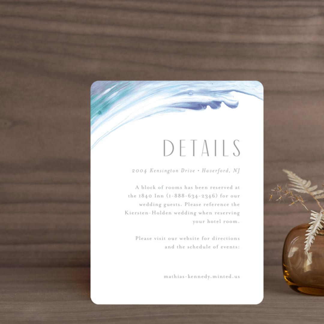 "apogean tide" - Direction Cards in Lagoon by Jennifer Wick - Front