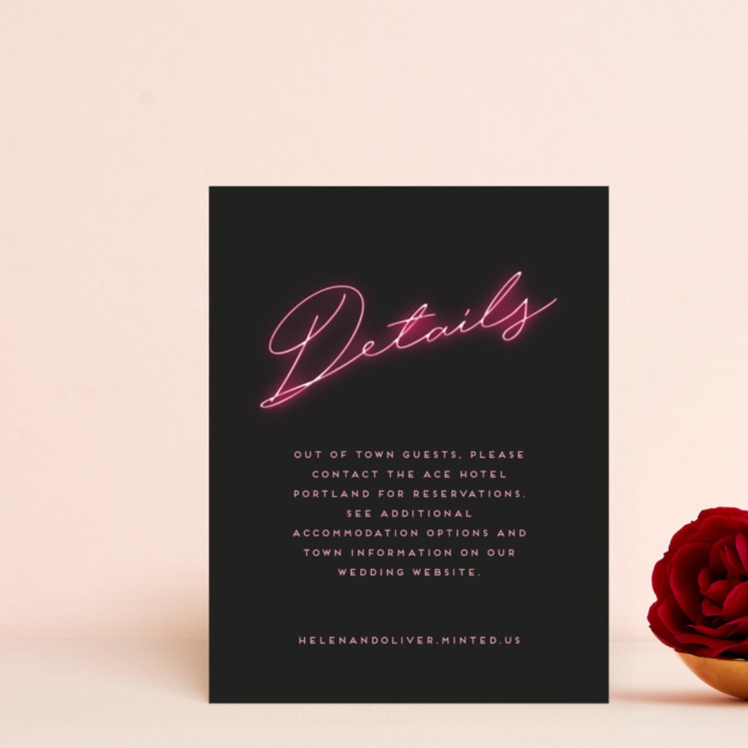 "Crazy in Love" - Direction Cards in Hot Pink by Design Lotus - Front