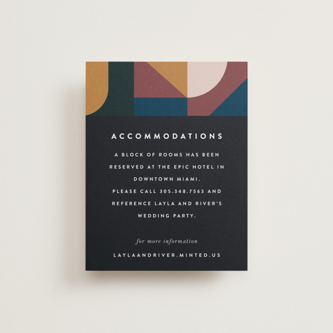 "Abstract Jewels" - Direction Cards in Noir by Maria Alou - Front