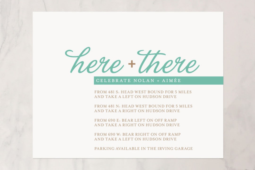 "Raising the Bar" - Direction Cards in Turquoise by R studio - Front