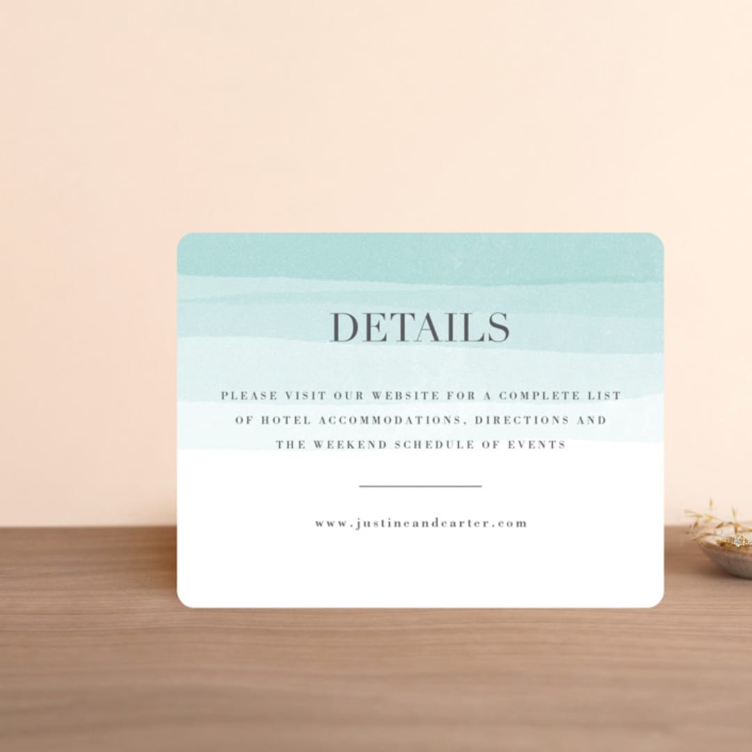 "Old Post Road" - Direction Cards in Sea Salt by Jennifer Wick - Front