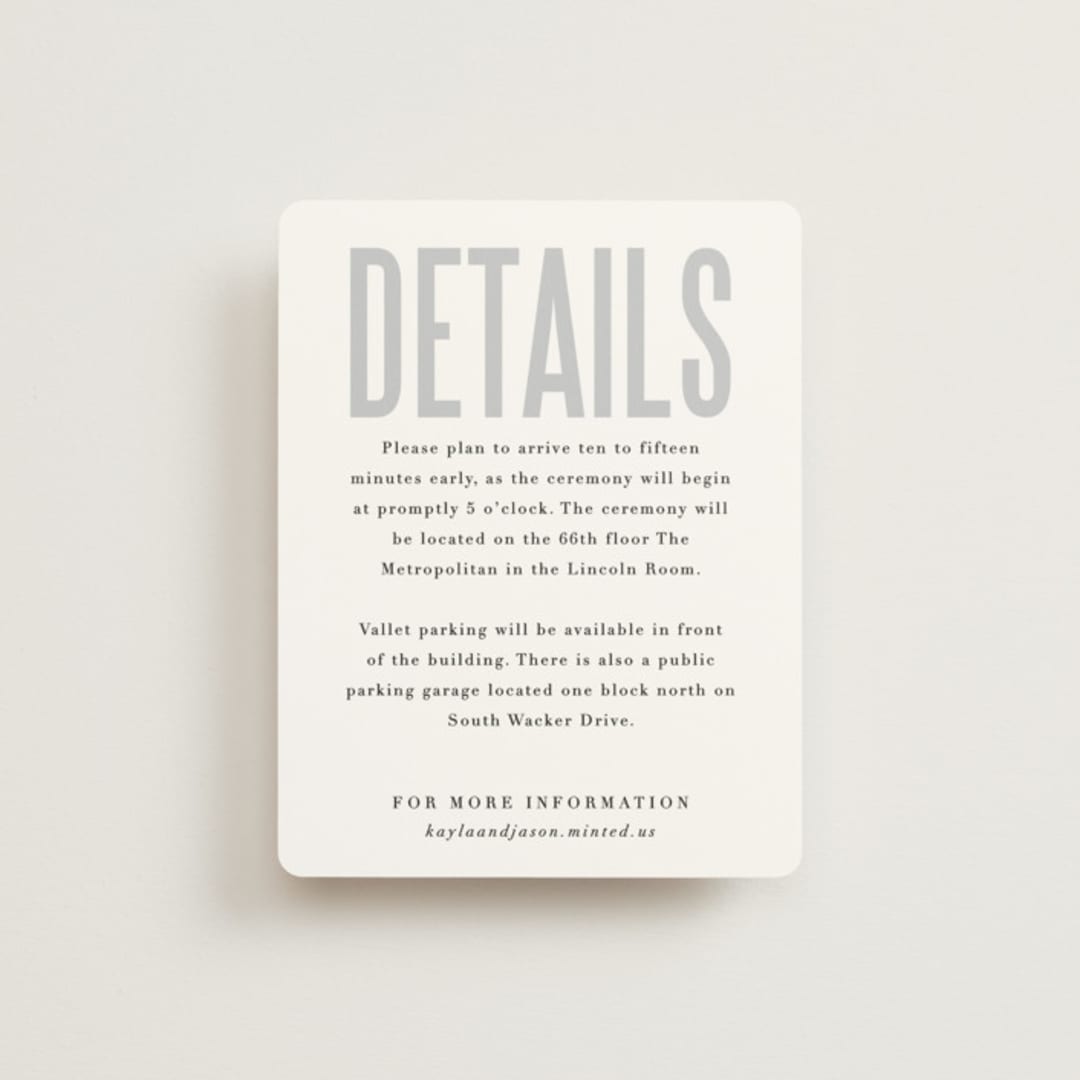 "Monumental" - Direction Cards in Cotton by Jessie Steury - Front
