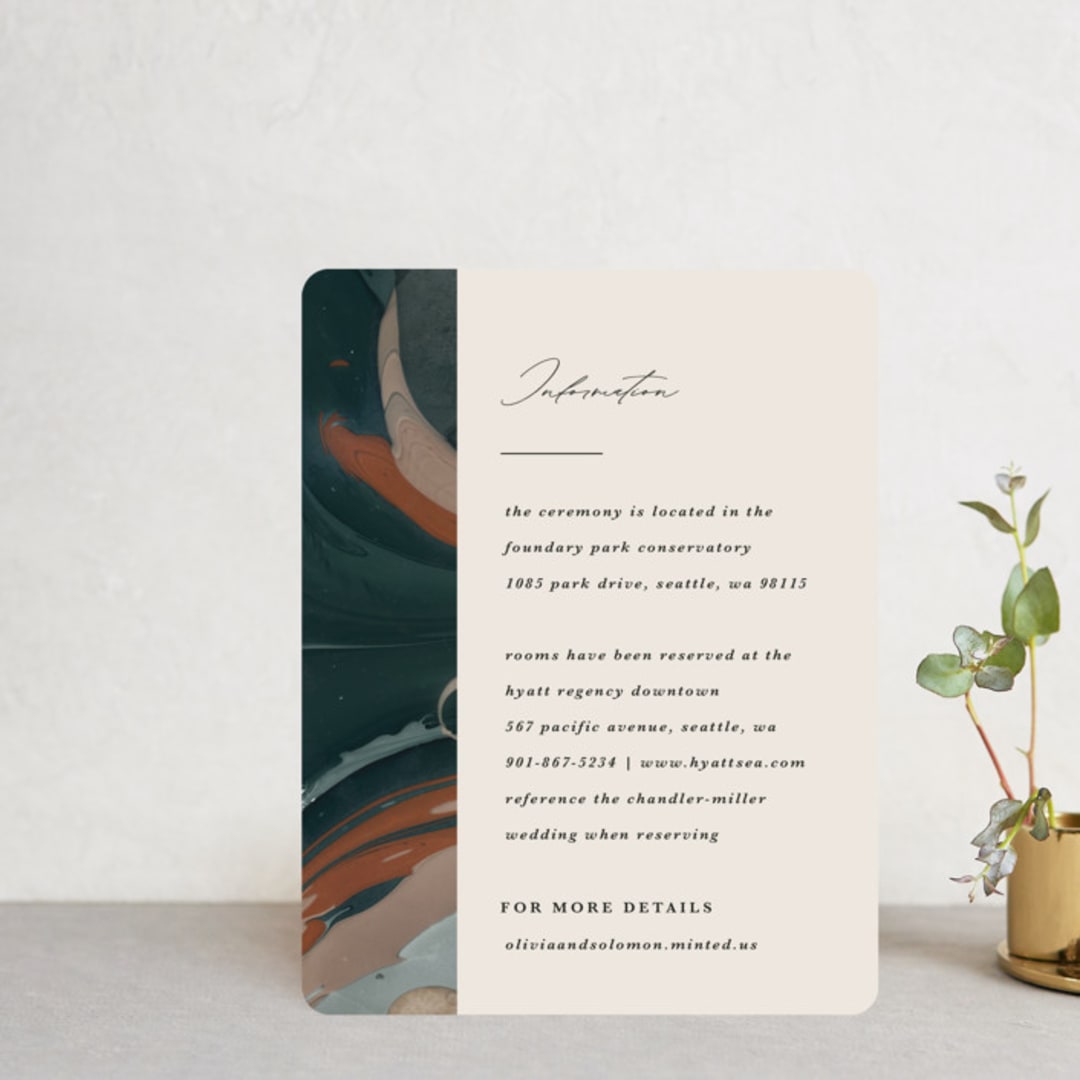 "Love Story" - Direction Cards in Turquoise by Kate Ahn - Front