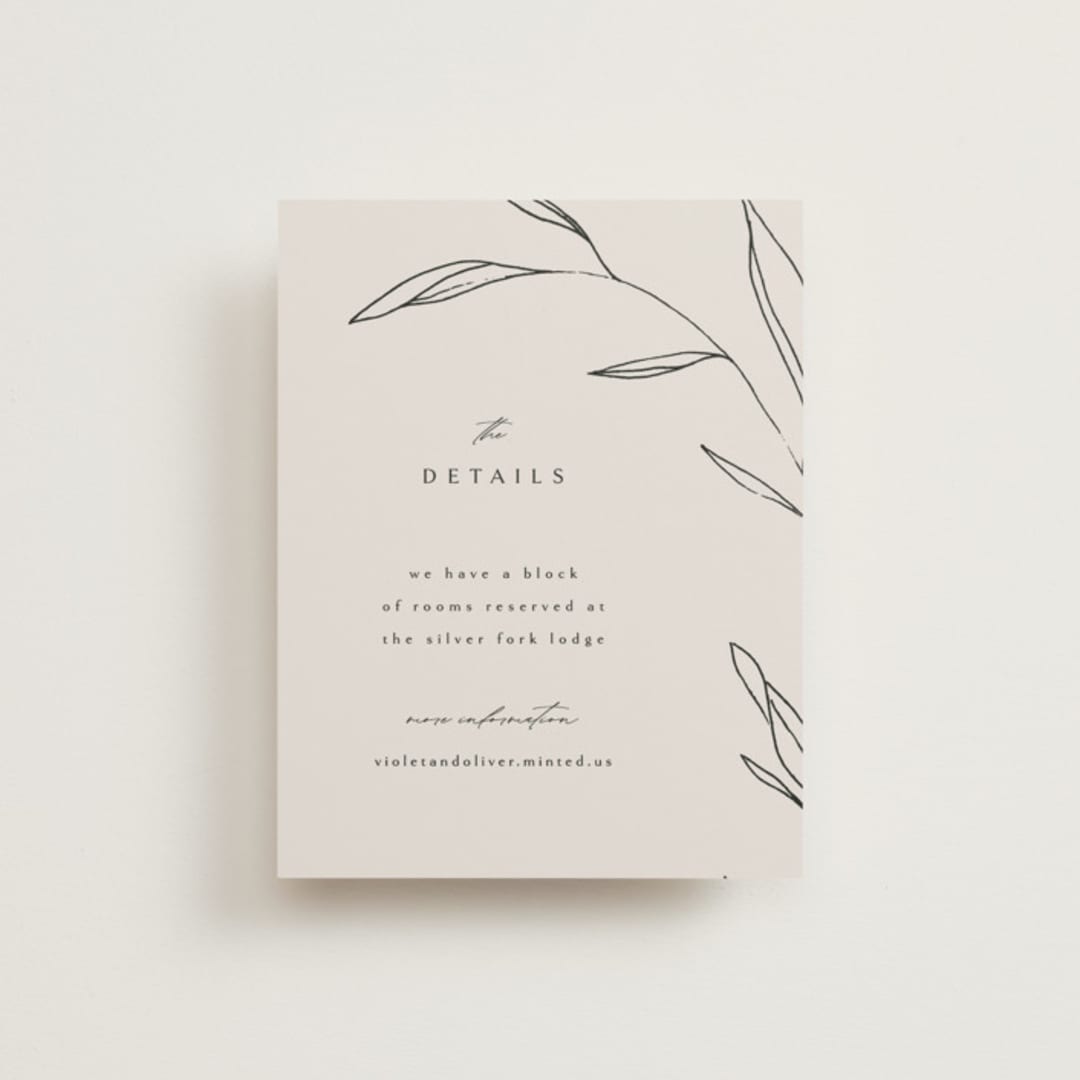 "Waldorf" - Direction Cards in Taupe by Kelly Schmidt - Front