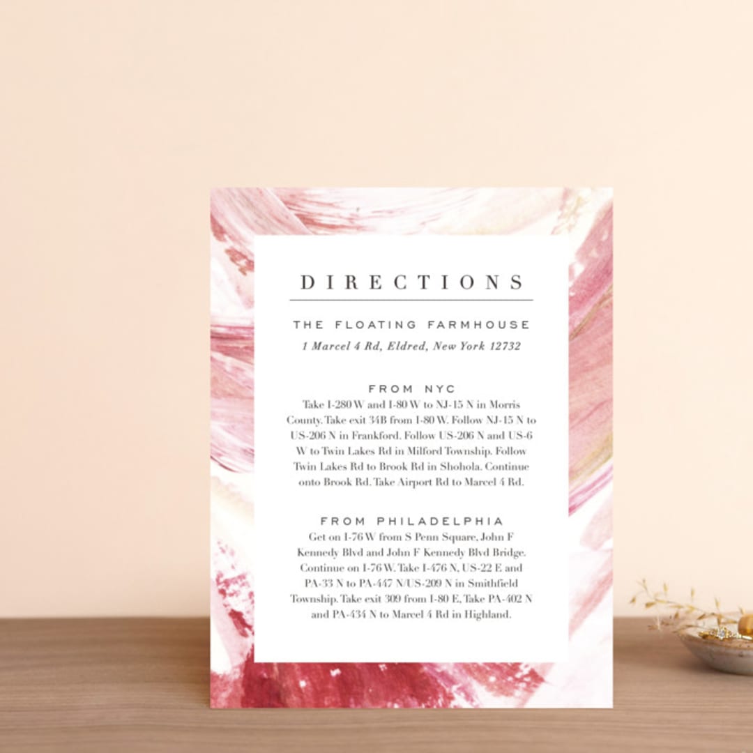 "pollen" - Direction Cards in Petal by Robin Ott - Front