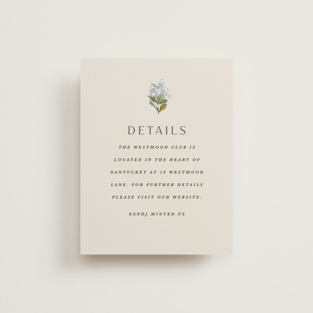 "Blockprint" - Direction Cards in Almond by Olivia Kanaley Inman - Front