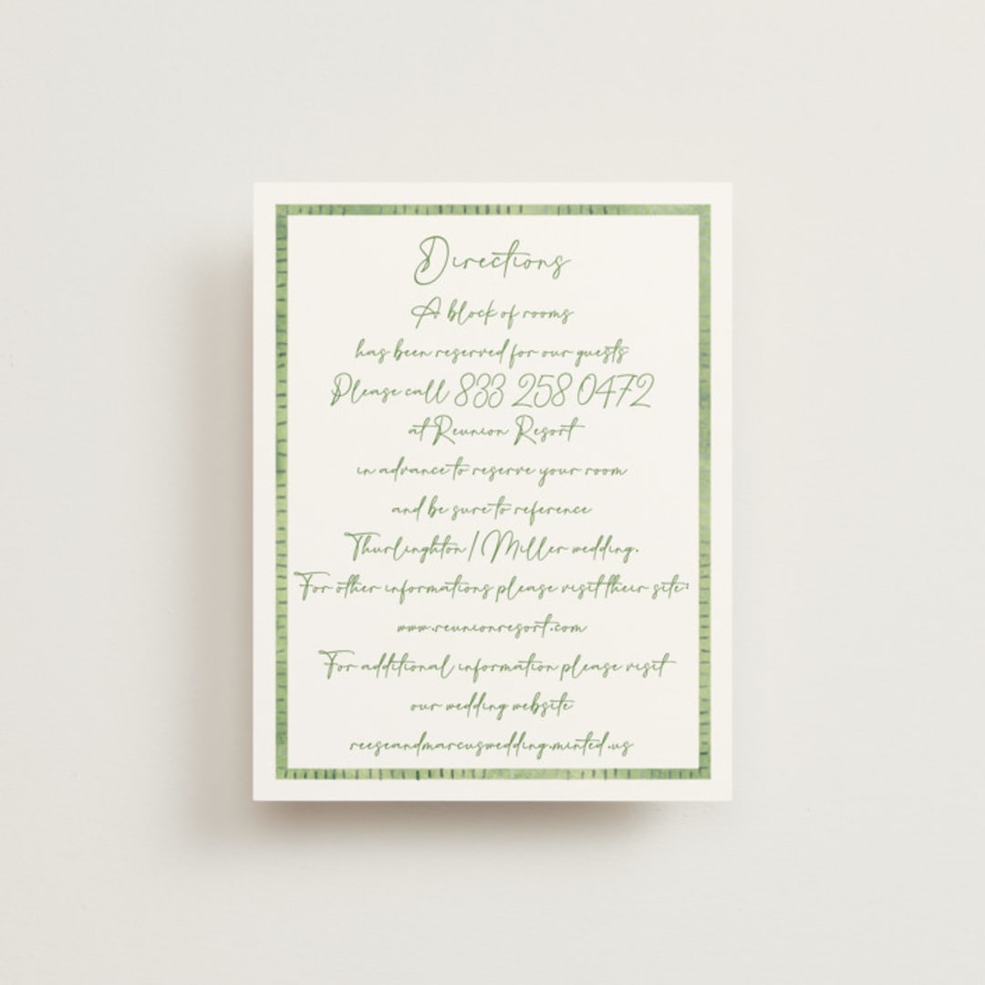 "Tropical Dreams" - Direction Cards in Jungle by Petra Kern - Front