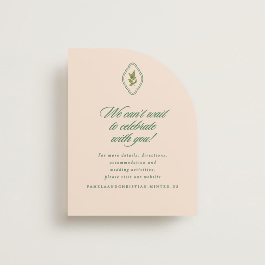 "Scripted" - Direction Cards in Emerald by Creo Study - Front